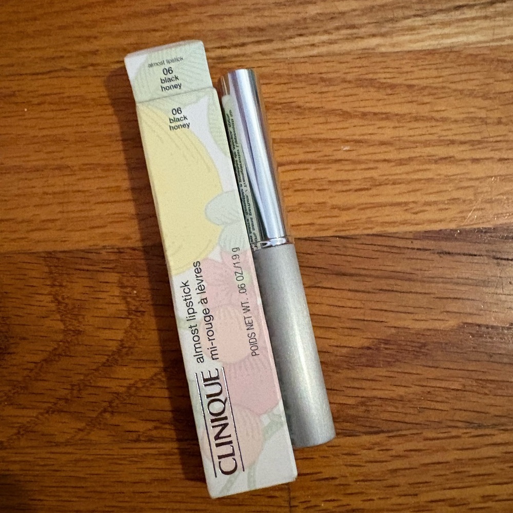 Clinique Almost Lipstick in Black Honey with Silver Tube